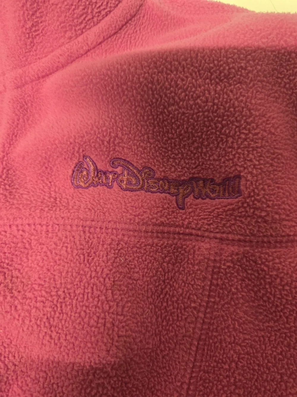Disney Girls' Bright Pink & Plum Fleece Puffer Jacket